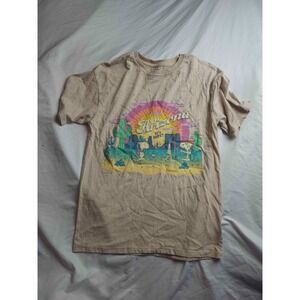 Peanuts Snoopy‎ Arizona Retro Mineral Wash Graphic Short Sleeve Tee XS Brown